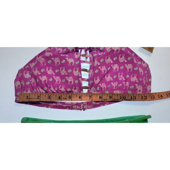 Cremiux Swim Bikini Women Halter Size Medium Bottom High Weist Multicolor - Picture 9 of 11